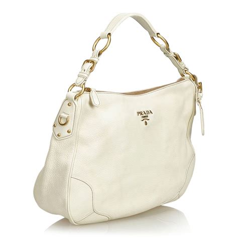 white prada handbag|Prada white shoulder bag.